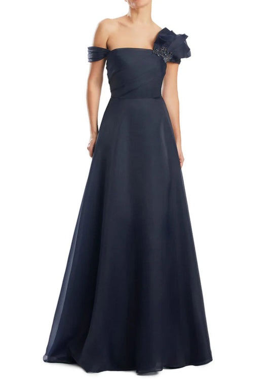 Off the Shoulder Beaded Detail Gown