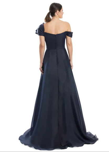 Off the Shoulder Beaded Detail Gown