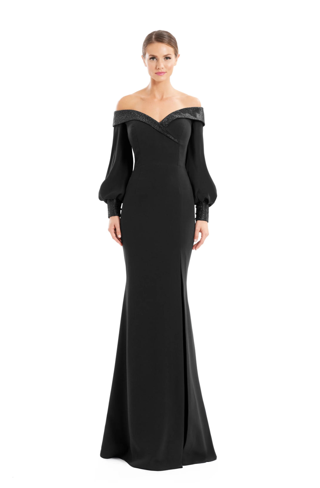 evening dresses ralph lauren Off The Shoulder Bell Sleeve Gown – Bella Rose