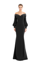 Load image into Gallery viewer, Off The Shoulder Bell Sleeve Gown