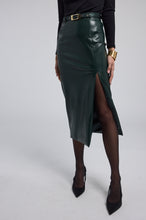 Load image into Gallery viewer, Kiva Vegan Leather Midi Skirt