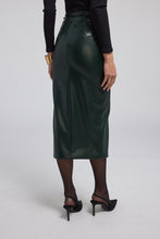 Load image into Gallery viewer, Kiva Vegan Leather Midi Skirt