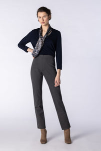 Cotton Blend Slim Leg Pants