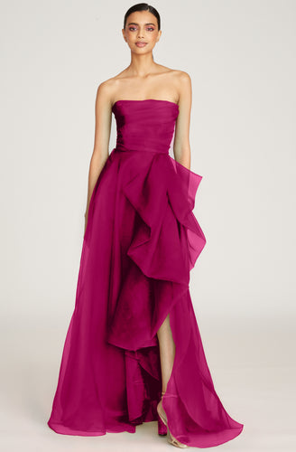 Teresa Strapless Draped Gown