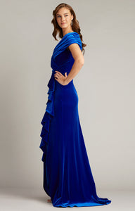 Alvarez Velvet Waterfall Drape Gown