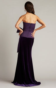 Nimue Strapless Draped Bow Gown