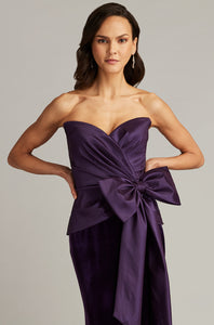 Nimue Strapless Draped Bow Gown