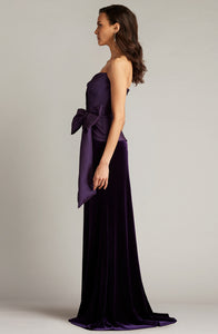 Nimue Strapless Draped Bow Gown