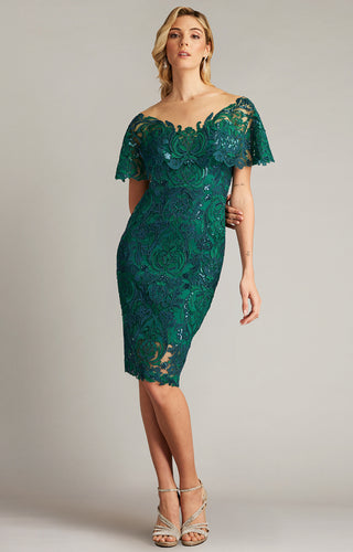 Gidare Sequin Embroidered Illusion Dress