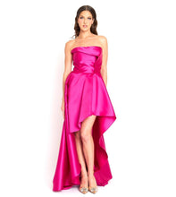 Load image into Gallery viewer, Taffeta and Mikado Strapless High-Low Gown