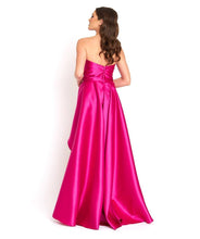 Load image into Gallery viewer, Taffeta and Mikado Strapless High-Low Gown