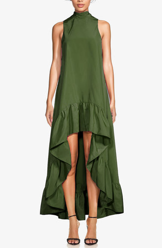 High-Low Taffeta Maxi