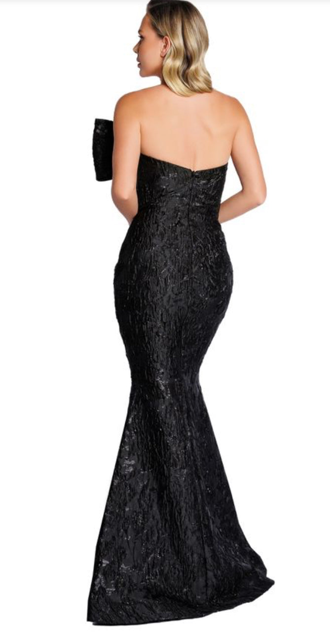Strapless Bow Front Gown