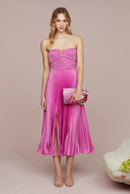 Load image into Gallery viewer, Harden Pleated Strapless Midi Dress