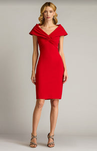 Cocktail Dress with Pleated Neckline