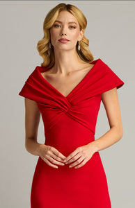 Cocktail Dress with Pleated Neckline