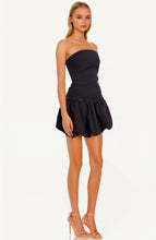 Load image into Gallery viewer, Delaney Strapless Bubble Hem Mini Dress