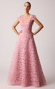 Organza Floral Gown