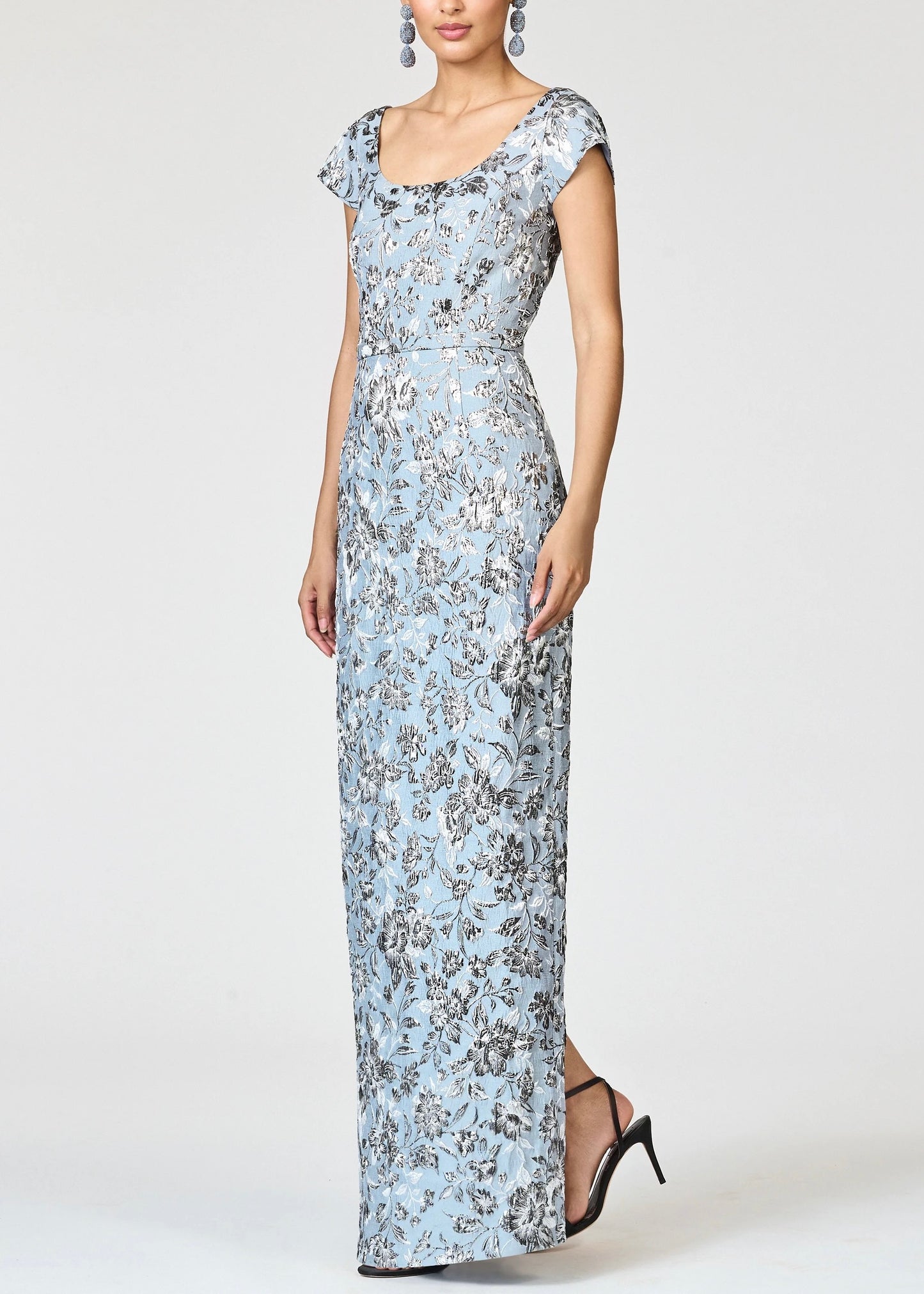 Metallic Cloque Grace Gown