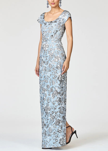 Metallic Cloque Grace Gown