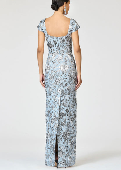 Metallic Cloque Grace Gown