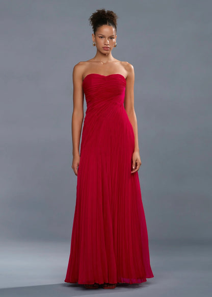 Elea Asymmetrical Pleated Gown