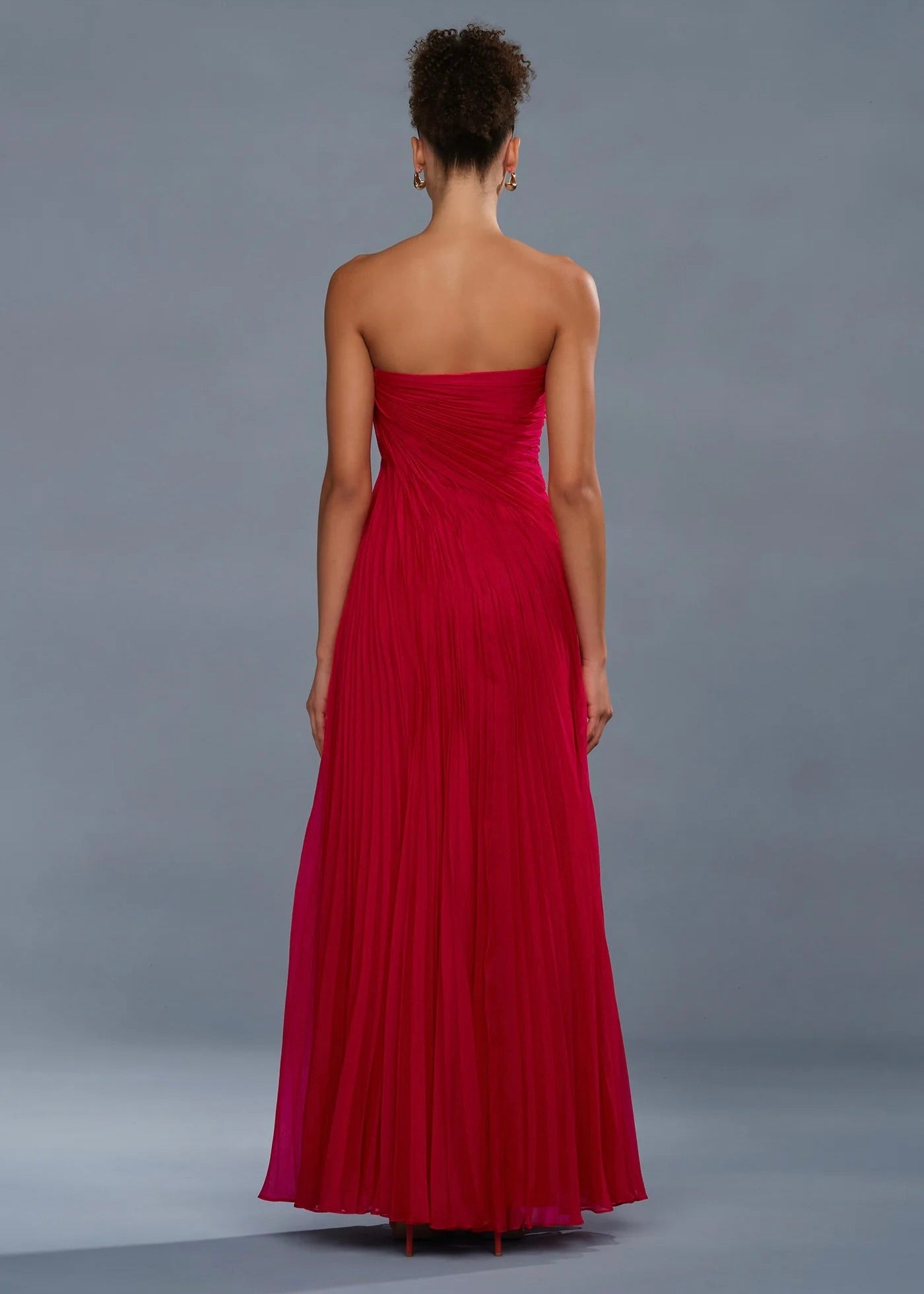 Elea Asymmetrical Pleated Gown