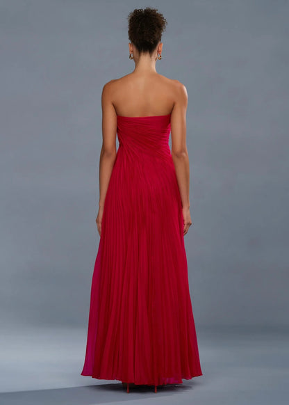 Elea Asymmetrical Pleated Gown