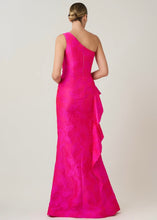 Load image into Gallery viewer, One Shoulder Side Ruffle Gown