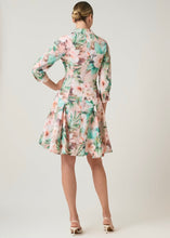 Load image into Gallery viewer, Taffeta Digital Print Godet Hem Shirt Dress