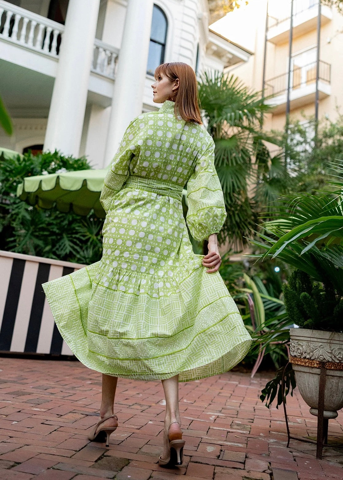 Flounce Midi Dress