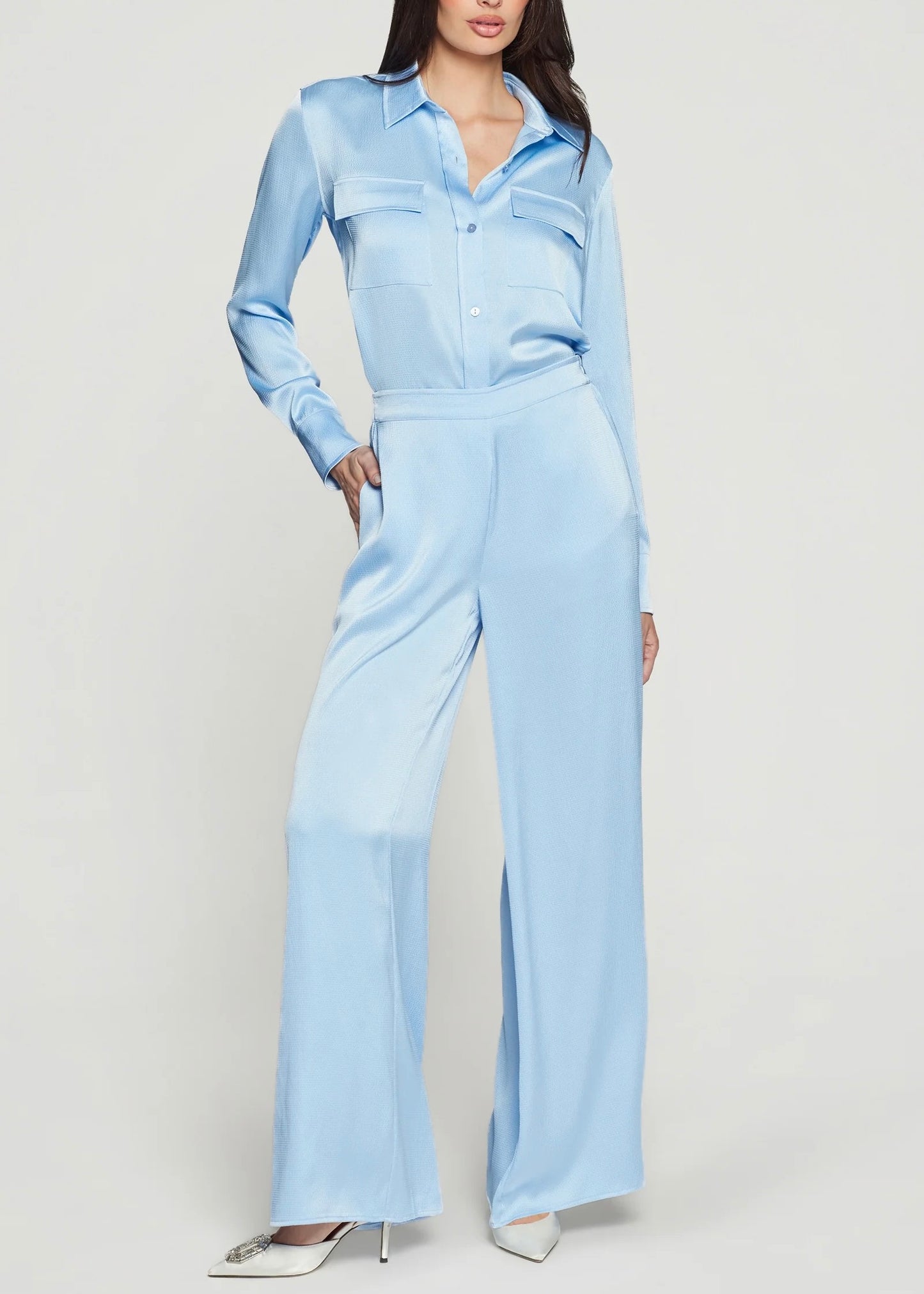 Kelela Hammered Satin Pants