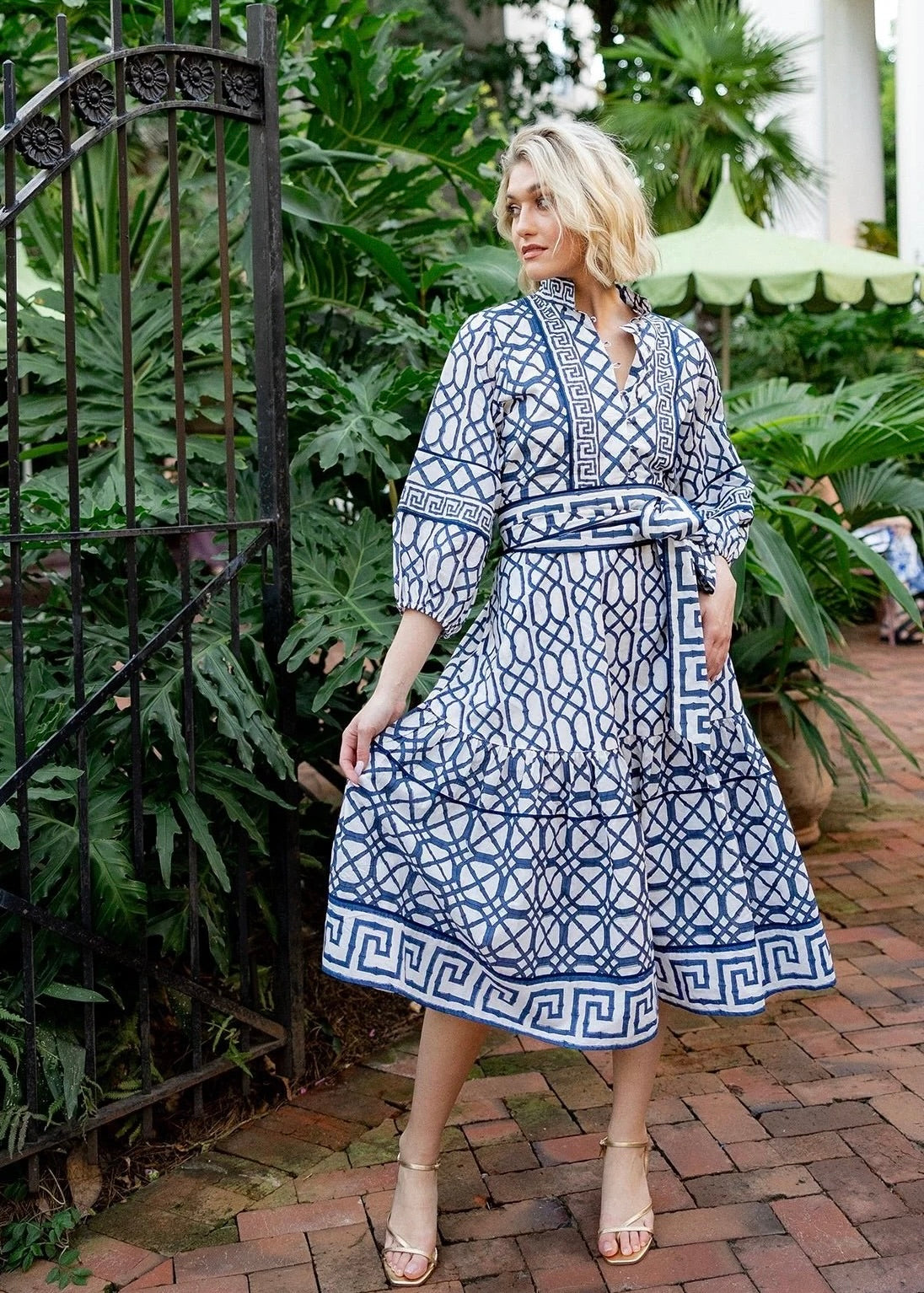 Flounce Midi Dress