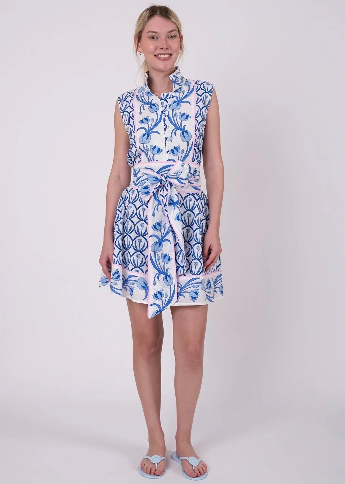 Sleeveless Flounce Mini Dress