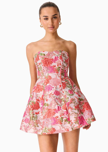 Floralie Strapless Mini Dress