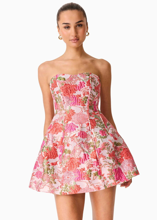 Floralie Strapless Mini Dress
