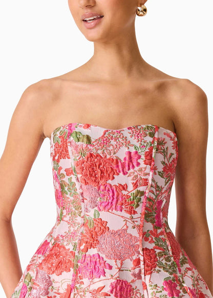 Floralie Strapless Mini Dress