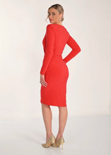 Load image into Gallery viewer, Long Sleeve Dress with Gold Detail