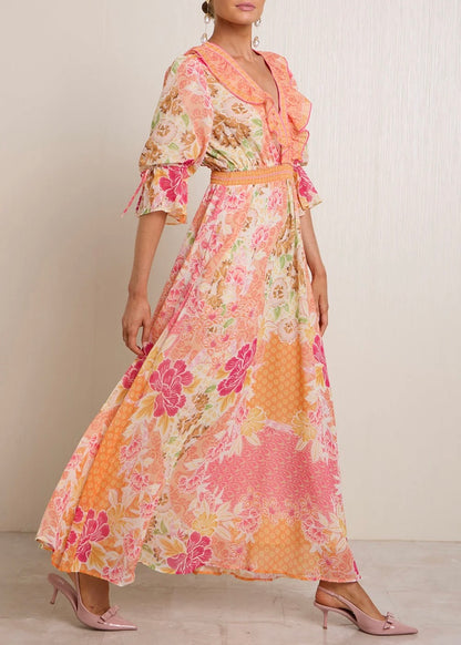 Meridian Chiffon Maxi Dress