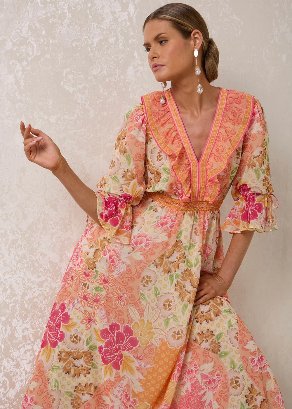 Meridian Chiffon Maxi Dress