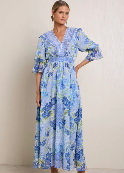 Meridian Chiffon Maxi Dress