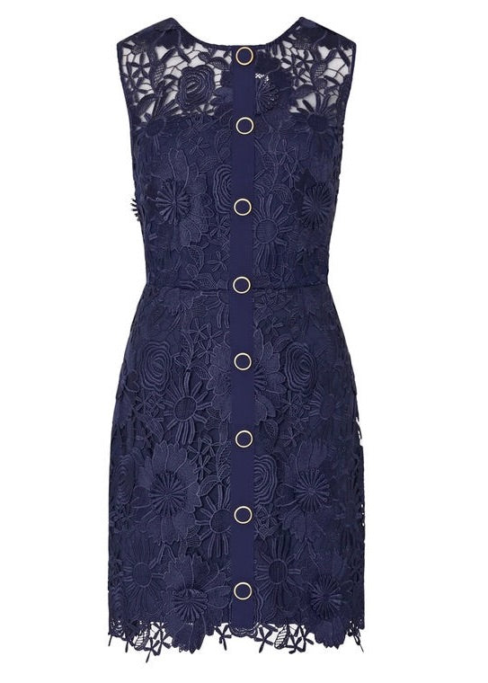 Judy Cady Lace Combo Mini Dress