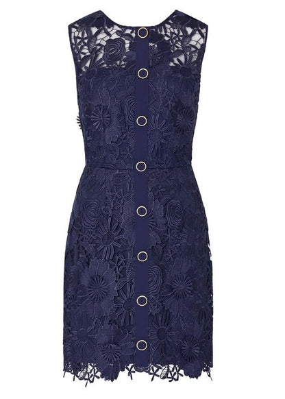 Judy Cady Lace Combo Mini Dress