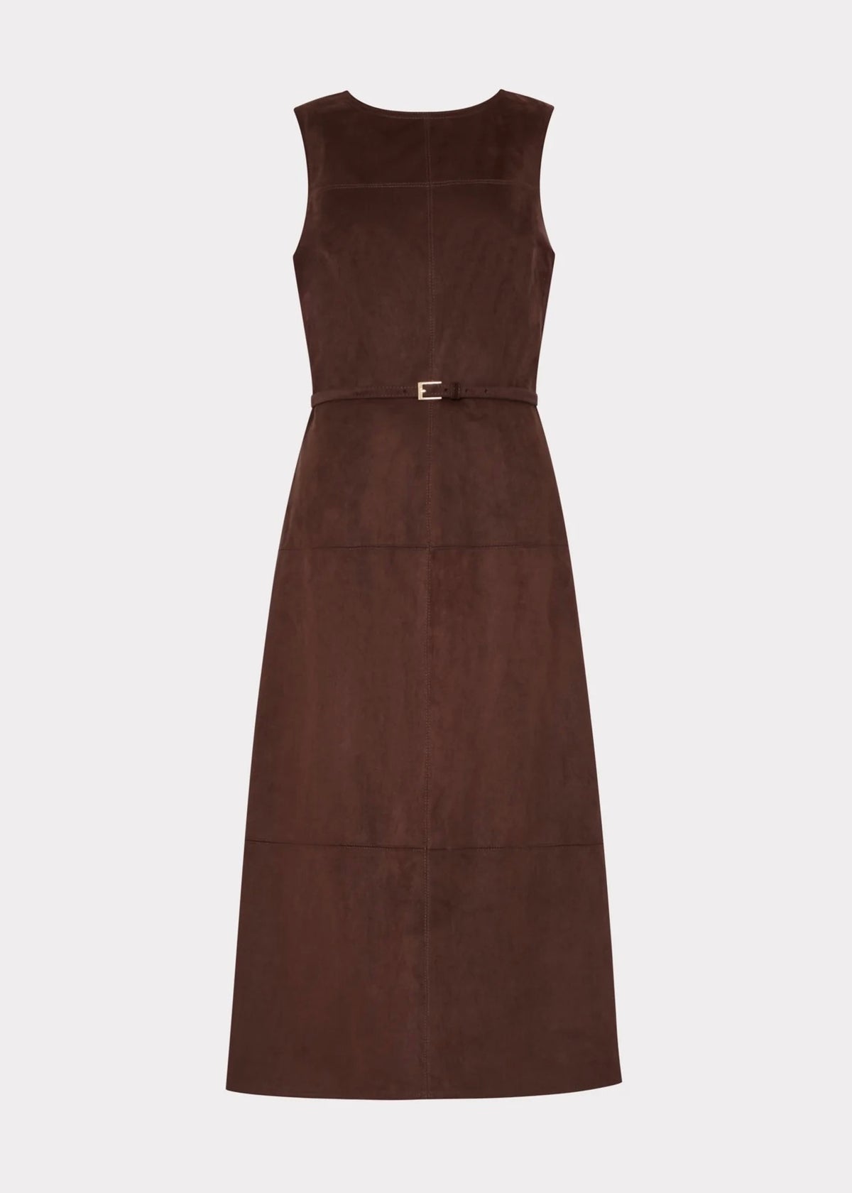 Frankie Suede Belted Midi Dress