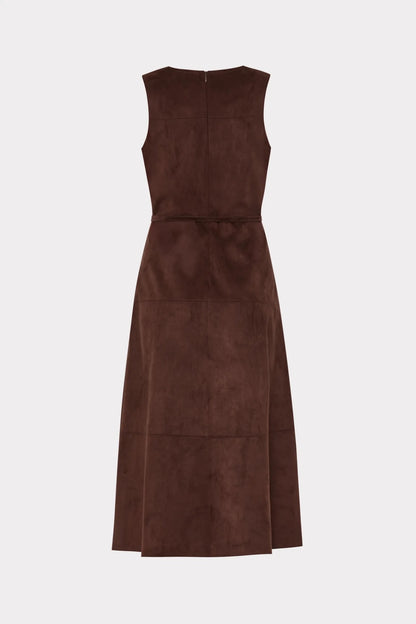Frankie Suede Belted Midi Dress
