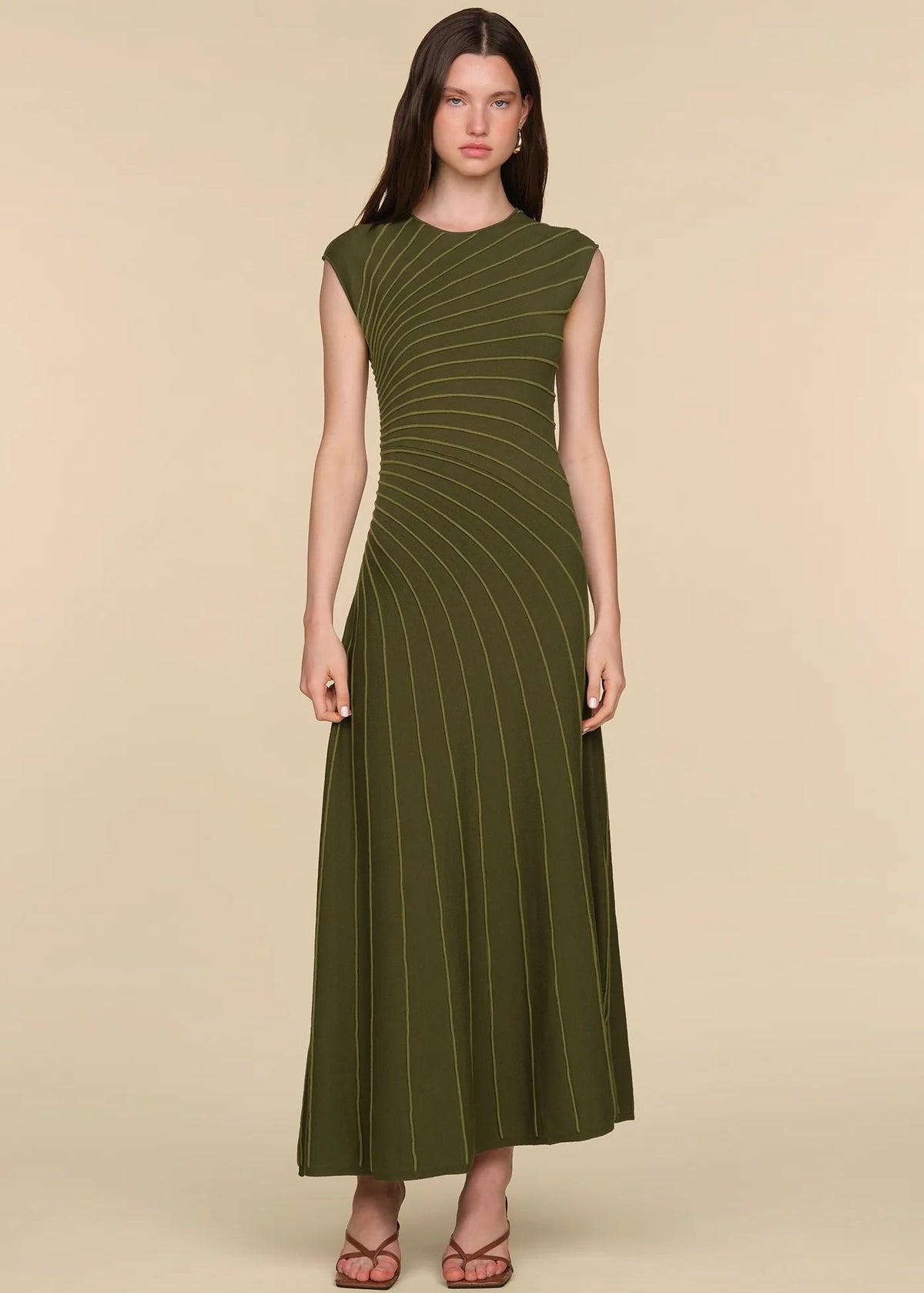 Freya Pleated Knit Dress