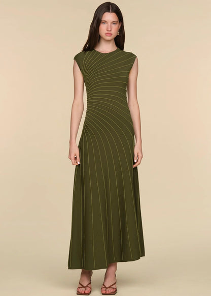 Freya Pleated Knit Dress