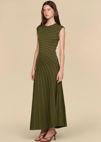 Freya Pleated Knit Dress