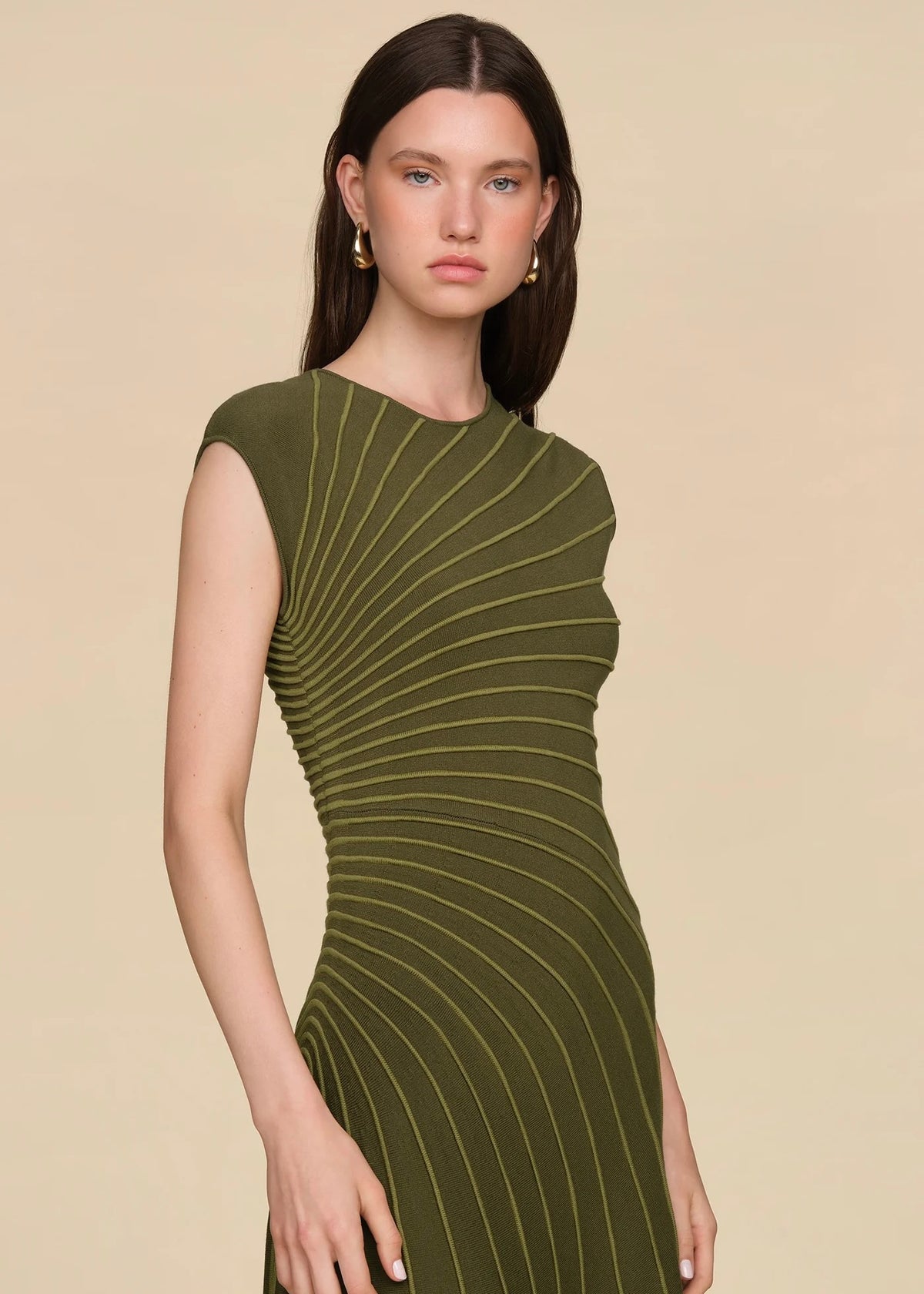 Freya Pleated Knit Dress