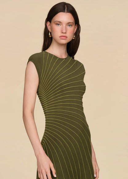 Freya Pleated Knit Dress
